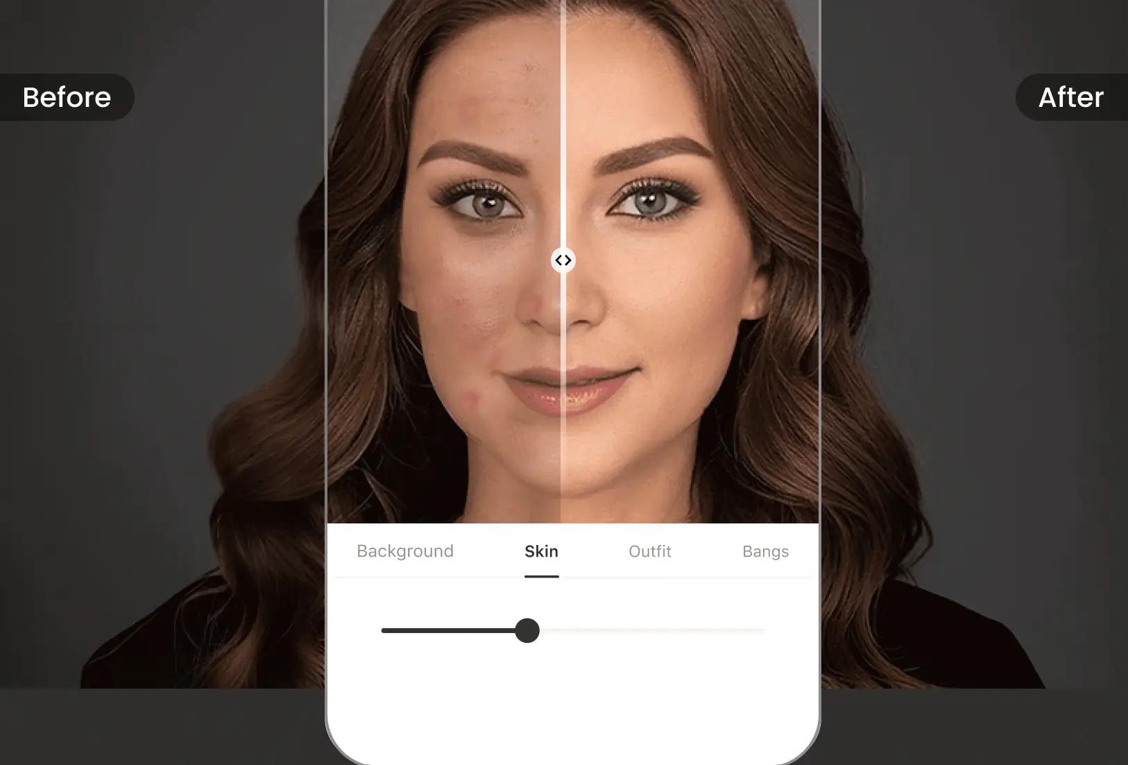 당사 앱의 특화된 뷰티 효과로 증명사진에서 자연스러우면서도 세련된 모습을 연출하세요.