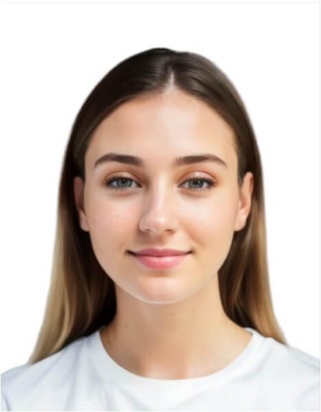 Russia Visa photo example by SnapID the passport photo app